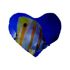 Butterfly Fish 1 Standard 16  Premium Heart Shape Cushions by trendistuff