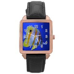 Butterfly Fish 1 Rose Gold Leather Watch  by trendistuff