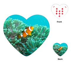 Clownfish 3 Playing Cards (heart)  by trendistuff