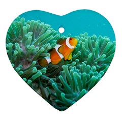 Clownfish 3 Heart Ornament (two Sides) by trendistuff