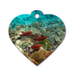 CORAL GARDEN 1 Dog Tag Heart (Two Sides)