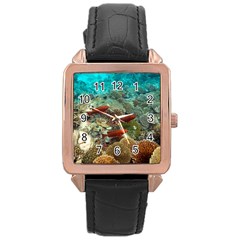 CORAL GARDEN 1 Rose Gold Leather Watch 