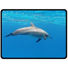 Dolphin 3 Fleece Blanket (large)  by trendistuff