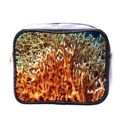 Fire Coral 1 Mini Toiletries Bags by trendistuff