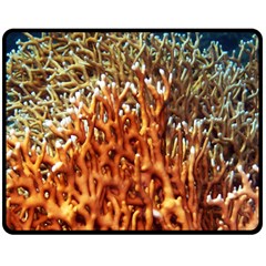 Fire Coral 1 Double Sided Fleece Blanket (medium)  by trendistuff