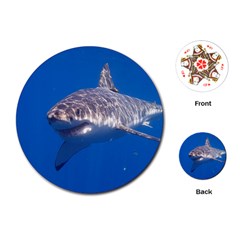 Great White Shark 5 Playing Cards (round)  by trendistuff