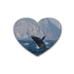 Humpback 1 Rubber Coaster (heart)  by trendistuff