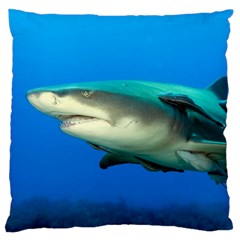 Lemon Shark Large Flano Cushion Case (two Sides) by trendistuff
