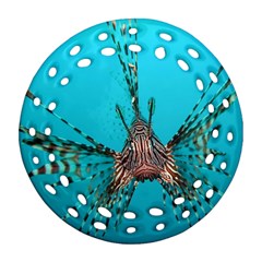 Lionfish 2 Round Filigree Ornament (two Sides) by trendistuff