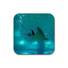 MANTA RAY 1 Rubber Coaster (Square) 