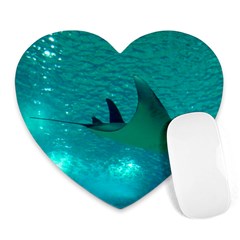 Manta Ray 1 Heart Mousepads by trendistuff