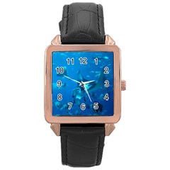 Manta Ray 2 Rose Gold Leather Watch  by trendistuff