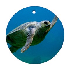 Sea Turtle 2 Ornament (round) by trendistuff