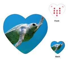 Sea Turtle 2 Playing Cards (heart)  by trendistuff