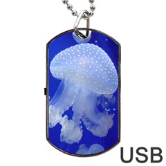 Spotted Jellyfish Dog Tag Usb Flash (two Sides)