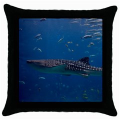 Whale Shark 1 Throw Pillow Case (black) by trendistuff