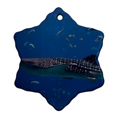 Whale Shark 1 Snowflake Ornament (two Sides) by trendistuff