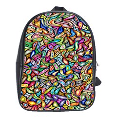 Artwork By Patrick-colorful-6 School Bag (large) by ArtworkByPatrick