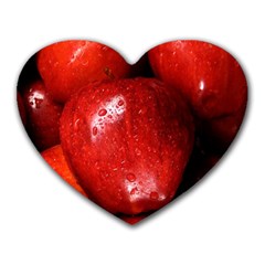 Apples 1 Heart Mousepads by trendistuff
