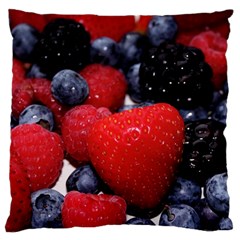 Berries 1 Large Flano Cushion Case (one Side)