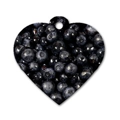 Blueberries 1 Dog Tag Heart (two Sides) by trendistuff