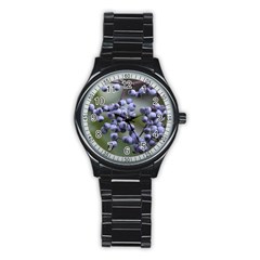 Blueberries 2 Stainless Steel Round Watch by trendistuff