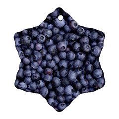 Blueberries 3 Snowflake Ornament (two Sides) by trendistuff