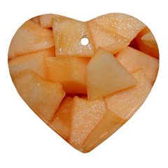 CANTALOUPE Heart Ornament (Two Sides)