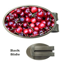 Cherries 1 Money Clips (oval)  by trendistuff