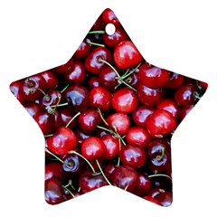 Cherries 1 Star Ornament (two Sides)