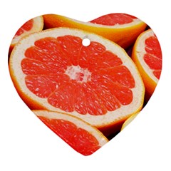 Grapefruit 1 Ornament (heart) by trendistuff