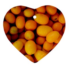 Kumquat 1 Heart Ornament (two Sides) by trendistuff