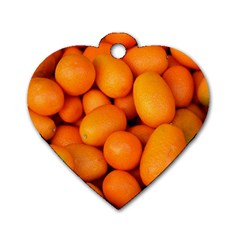 Kumquat 2 Dog Tag Heart (two Sides) by trendistuff