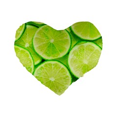 Limes 3 Standard 16  Premium Heart Shape Cushions by trendistuff