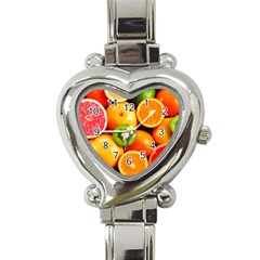 Mixed Fruit 1 Heart Italian Charm Watch by trendistuff