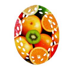 Mixed Fruit 1 Ornament (oval Filigree) by trendistuff