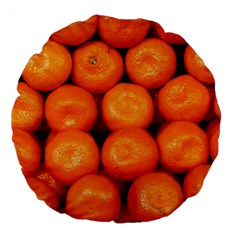 Oranges 1 Large 18  Premium Flano Round Cushions by trendistuff