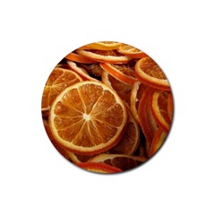 Oranges 5 Rubber Round Coaster (4 Pack)  by trendistuff