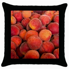 PEACHES 2 Throw Pillow Case (Black)