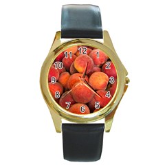 PEACHES 2 Round Gold Metal Watch