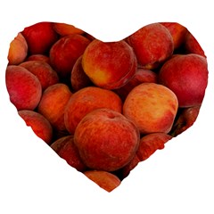 PEACHES 2 Large 19  Premium Heart Shape Cushions