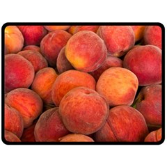 Peaches 2 Double Sided Fleece Blanket (large)  by trendistuff