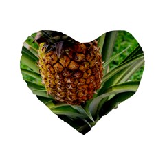 Pineapple 2 Standard 16  Premium Flano Heart Shape Cushions by trendistuff