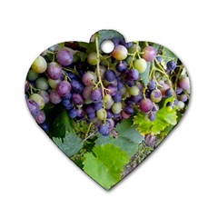 Grapes 2 Dog Tag Heart (two Sides) by trendistuff