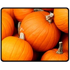 Pumpkins 1 Double Sided Fleece Blanket (medium)  by trendistuff