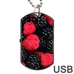 RASPBERRIES 1 Dog Tag USB Flash (One Side) Front