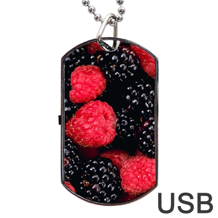 RASPBERRIES 1 Dog Tag USB Flash (One Side)