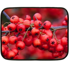 Red Berries 1 Double Sided Fleece Blanket (mini)  by trendistuff