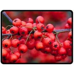 Red Berries 1 Double Sided Fleece Blanket (large)  by trendistuff