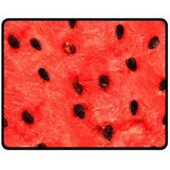 Watermelon 3 Double Sided Fleece Blanket (medium)  by trendistuff